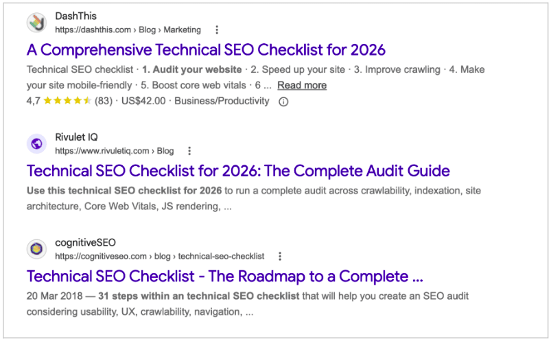 Technical SEO checklist Google search Technical SEO checklist Google search