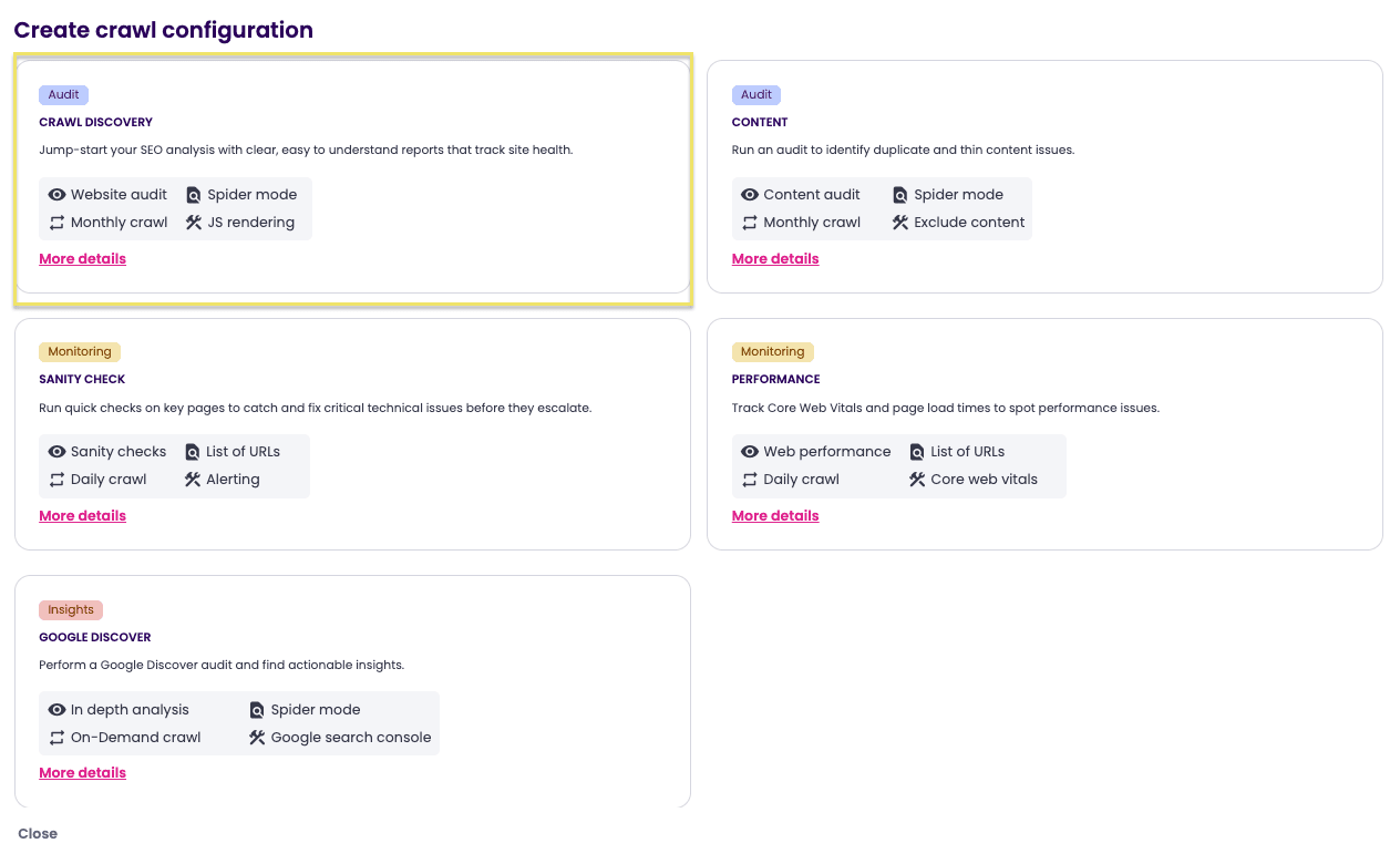 Crawl configuration_Crawl Discovery