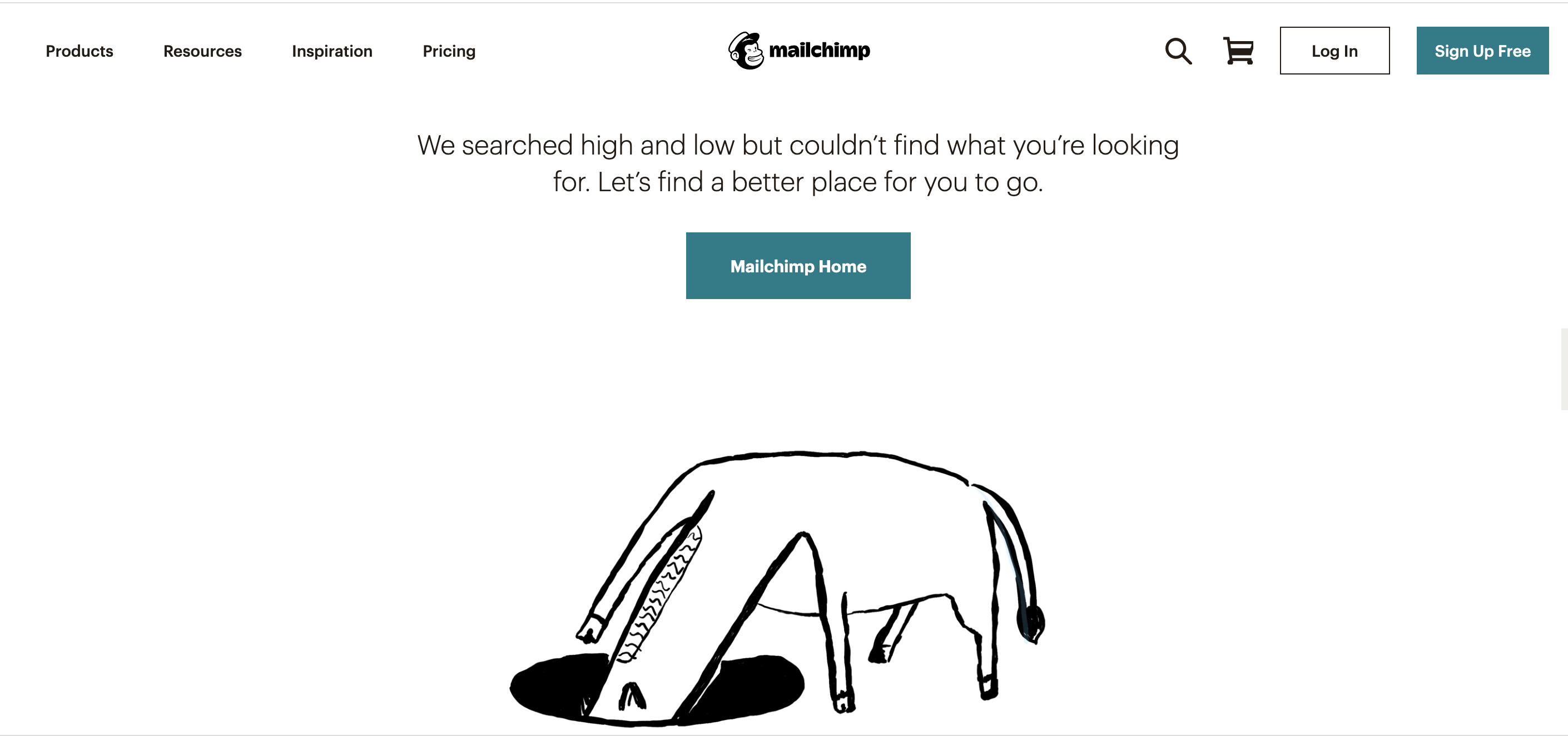 mailchimp 404 page