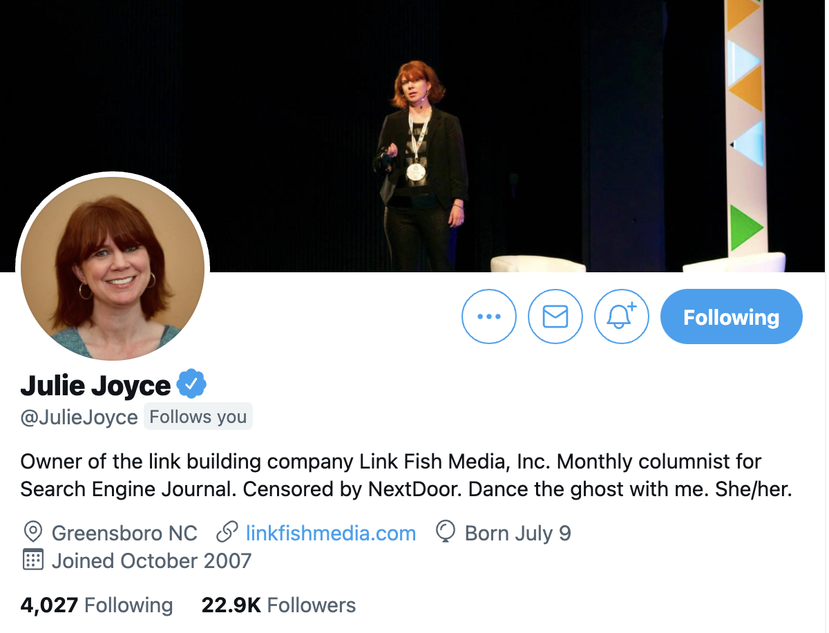 Julie Joyce seo expert