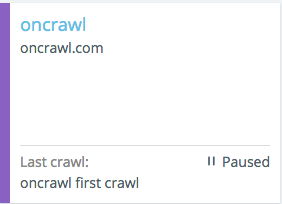 Projects in Oncrawl