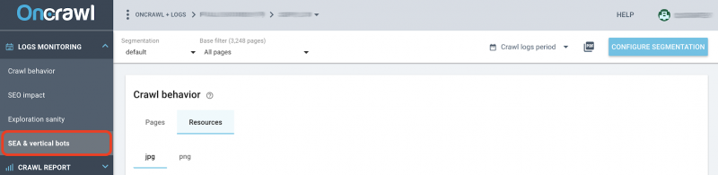 SEA & Vertical Bots Now Included in Oncrawl Log File Monitoring