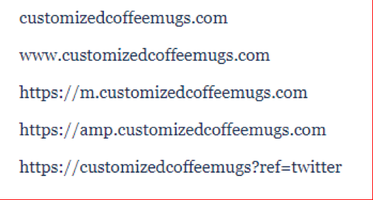list URLs