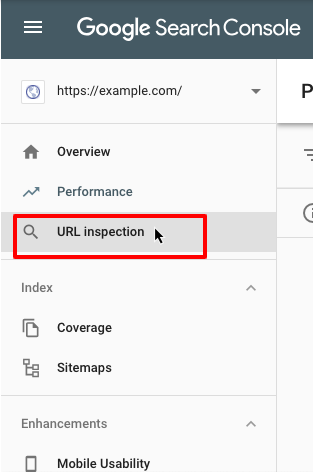 GSC URL inspection