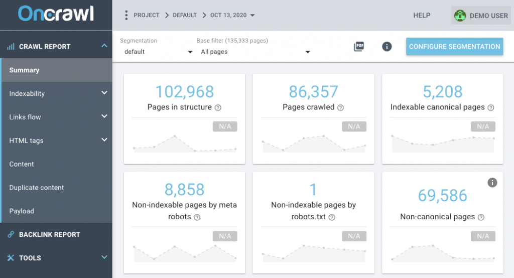 access multi level segmentation oncrawl