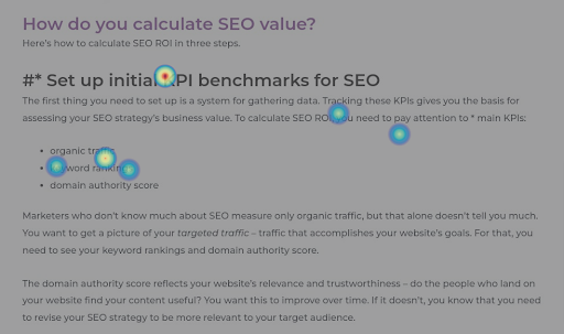 Initial KPI_organic traffic heatmap