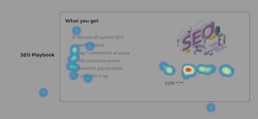 SEO and CRO heatmap