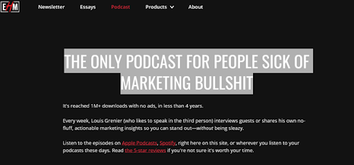 EHM Podcast landing page