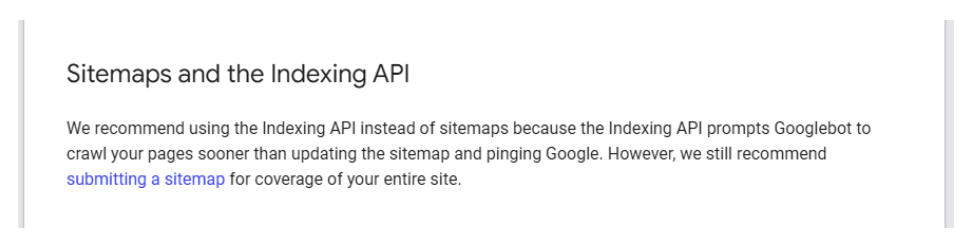 Sitemaps and Indexing