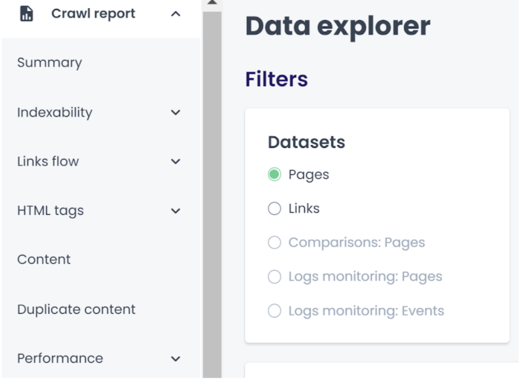 Recording and reporting_data explorer filters