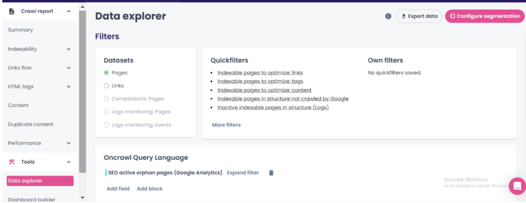 Recording and reporting_open data explorer