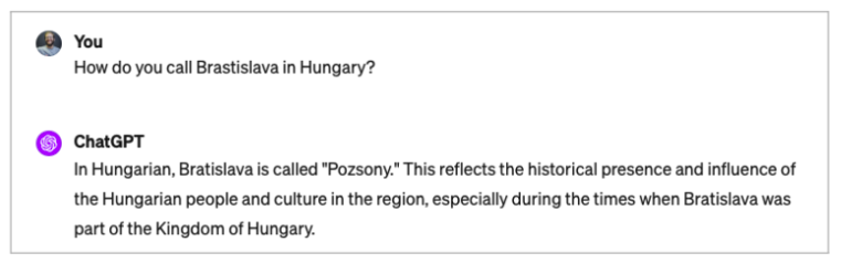 What do you call Bratislava in Hungary?
