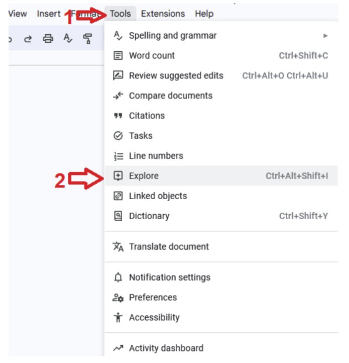 Google docs for semantics