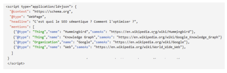 Semantic structured data