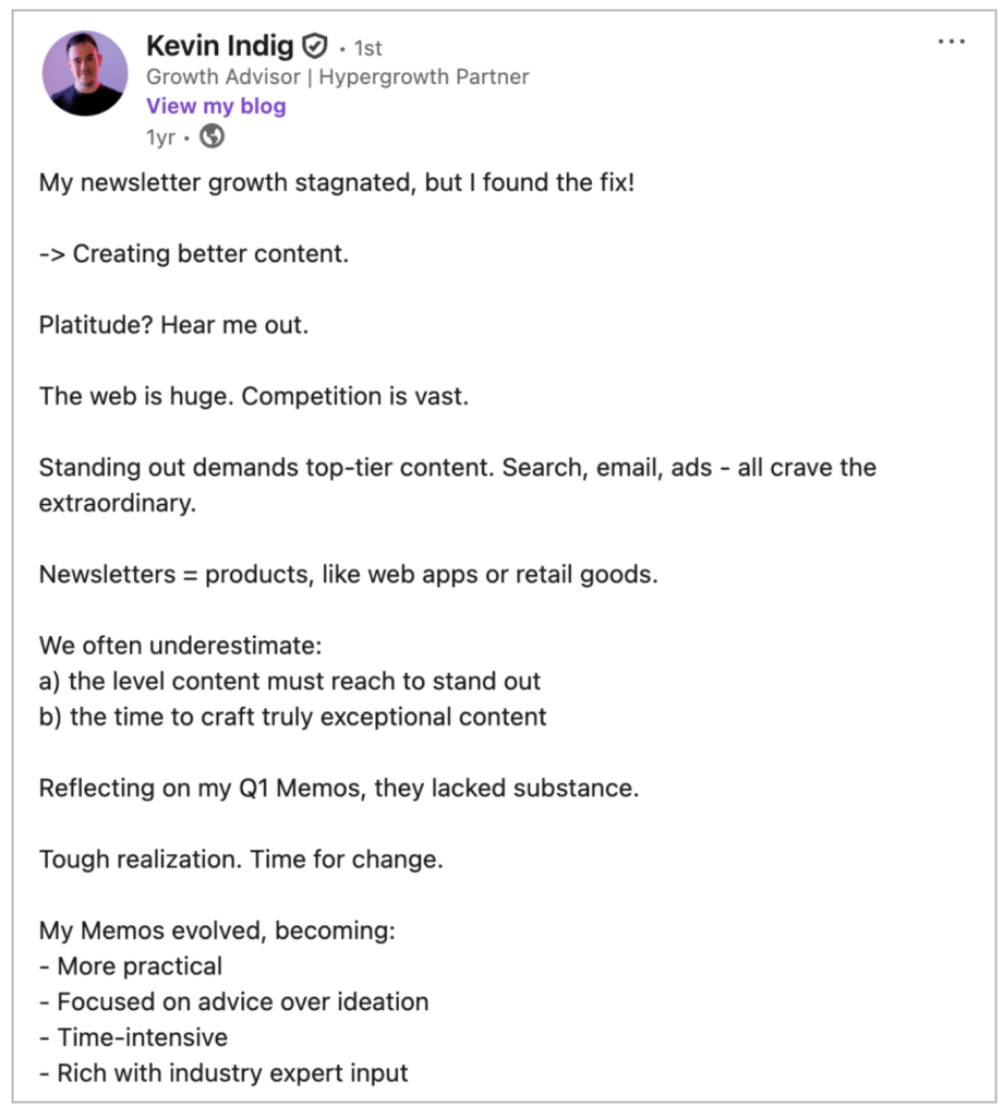 Kevin Indig_LinkedIn Kevin Indig_LinkedIn