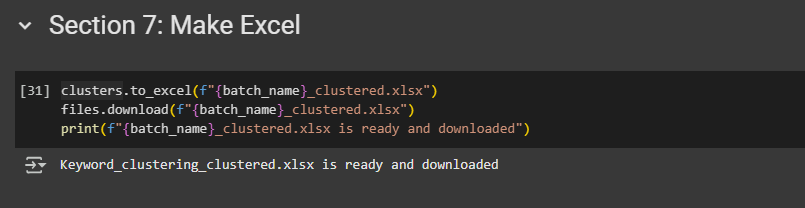 section 07 - make excel