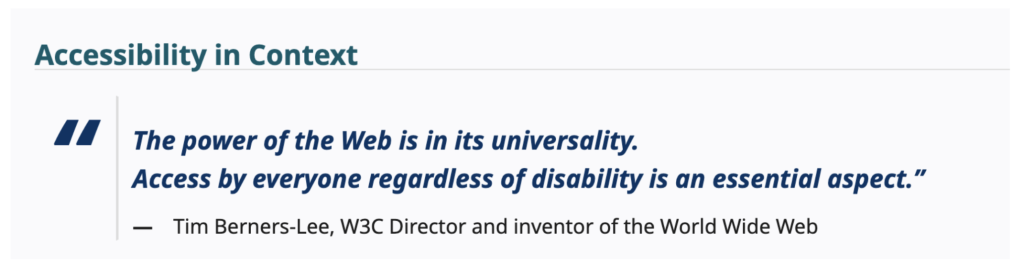 Accessibility in Context