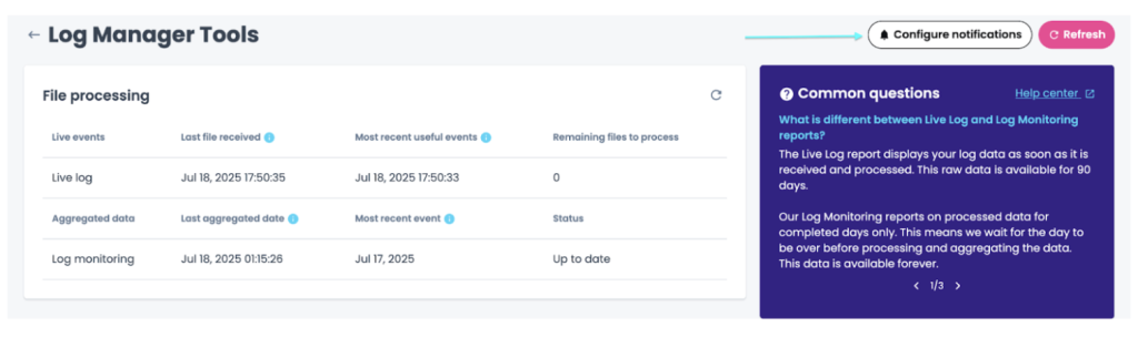 Oncrawl_log manager tools