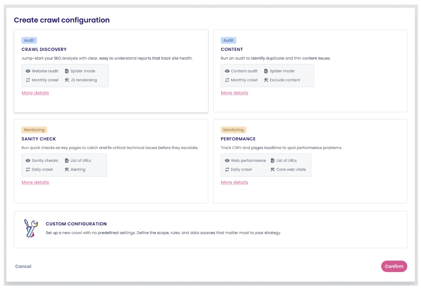 Crawl Discovery Lens configuration
