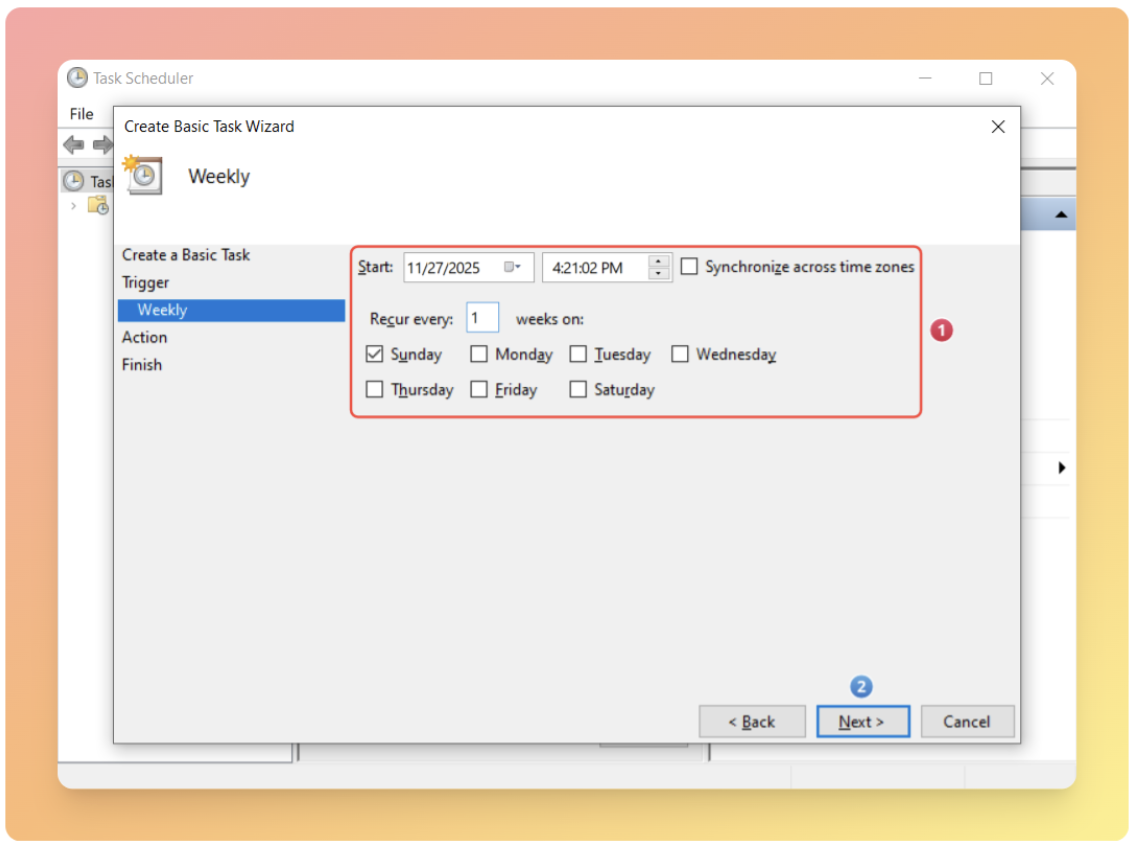 Window set up step 6 Window set up step 6